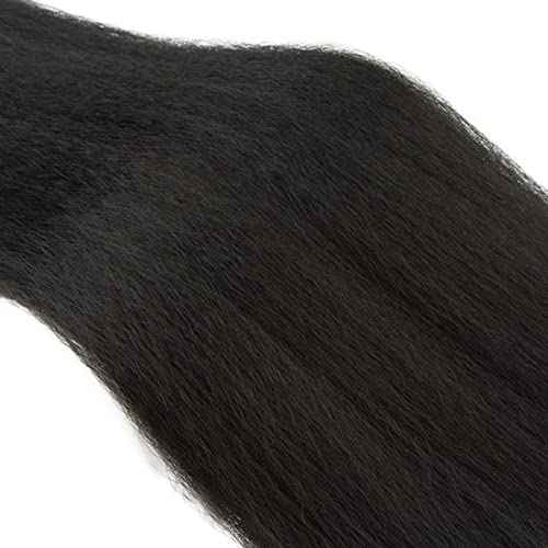 10 12 14 Inch #1B Yaki Straight Bundles Human Hair 3 Bundles Brazilian Remy Hair 100 Grams/Bundle 10A Grade Unprocessed Virgin Hairs Kinky Straight Bundle Weaves Extensions