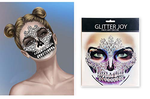 Day of the Dead Face Jewels Rhinestone Stickers 4-Pack