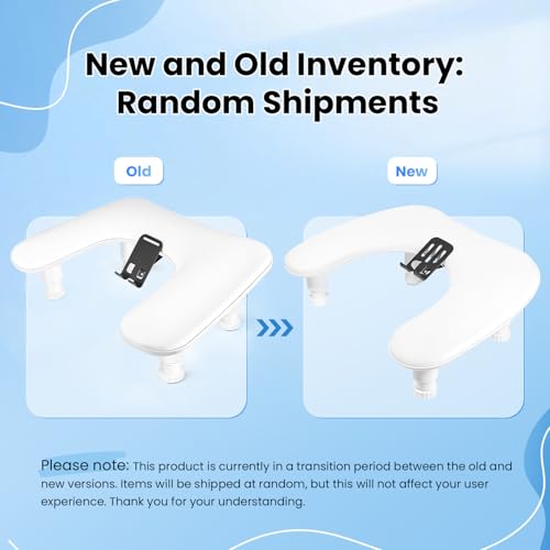 JODSONE Medium White U-Shaped Manicure Arm Rest with Rotating Phone Holder & Adjustable Support - Salon & Home Use