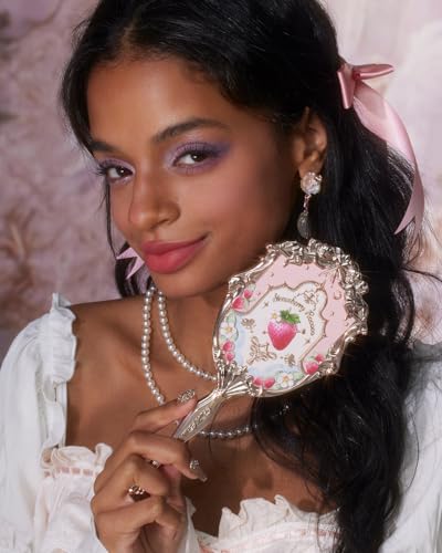 Flower Knows Strawberry Rococo Hand Mirror – Vintage Pink