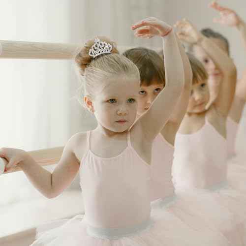 4pcs Crown with Blingbling Crown Hair Clip, 01-Silver