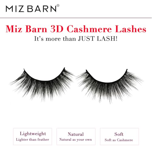 Miz Barn 3D Cashmere False Eyelashes - 5 Pairs Pack