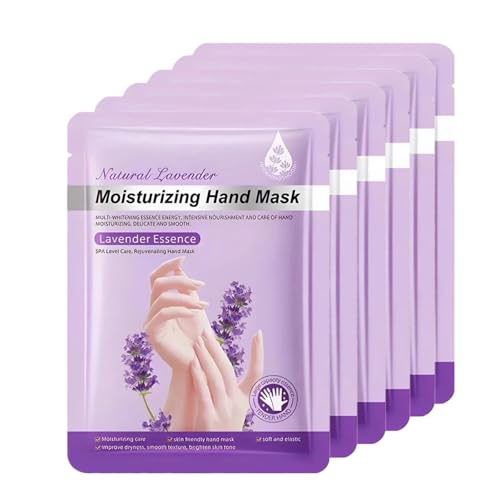 Chicwe Moisturizing Hand Mask Gloves for Dry Hands - Lavender (6 Pairs)