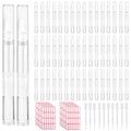 50 Pack 3 ML Transparent Twist Pens 10 Pcs dropper Empty Cuticle Nail Oil Pen Nail Applicators with Brush Tip Cosmetic Lip Gloss Containers Applicators with 10 labels Eyelash Growth Liquid Tube