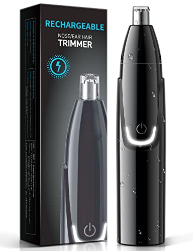 ZORAMI Black Rechargeable Nose & Ear Hair Trimmer with Dual-Edge Blades – 9000RPM, Multitask Grooming for Men & Women