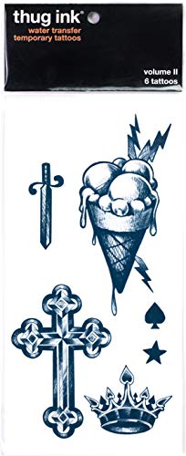 Temporary Tattoos 6-Piece Set | Water-Transfer Fake Tattoos