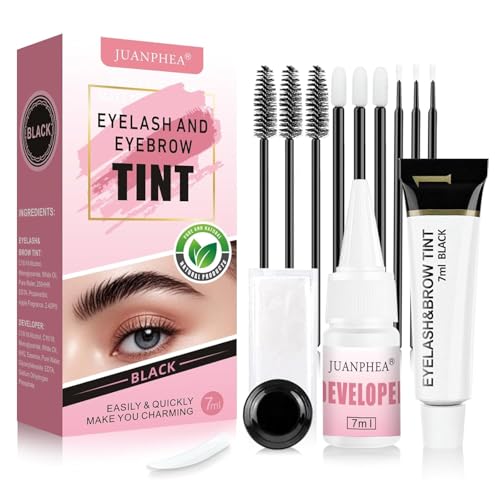Eyelash & Eyebrow Color Kit - Black Lash & Brow Dye for Home