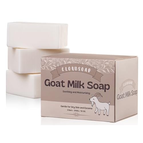 Goat Milk Soap ? Natural Moisturizing Bar for Dry, Sensitive & Delicate Skin ? Gentle Daily Cleanser for Babies, Men & Women ? 3 Pack (4 oz Each), Soothing Hydrating Formula
