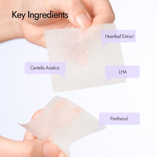 Epielle Balancing Toner Pads 5 Packs Individually Wrapped, Calming & Hydrating Irritated, Sensitive Skin with CICA & Salicylic Acid, Cotton Gauze & Glutathione Jelly, Korean Skin Care (15 Toner Pads)
