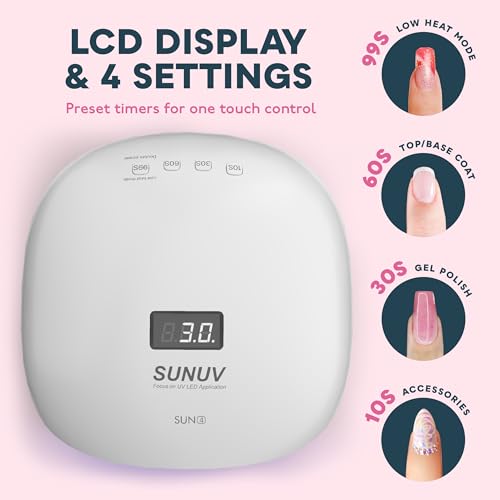 SUNUV SUN4 UV LED Nail Lamp - 36 LEDs Fast Curing Gel Polish Light