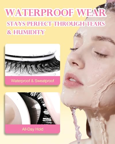 Self Adhesive Eyelashes 14mm - 5 Pairs Waterproof Reusable Glueless Lashes