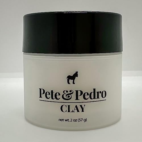 Pete & Pedro Hair Styling Clay - Medium Hold, Matte Finish, 2 oz