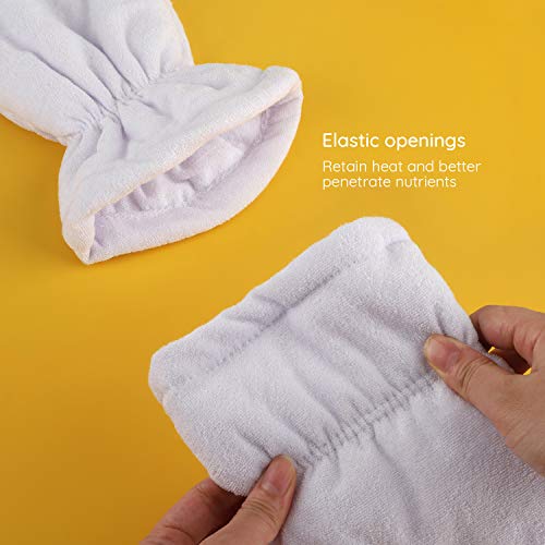 Segbeauty Paraffin Wax Mitts - Terry Cloth Heated Spa Gloves for Hand Therapy