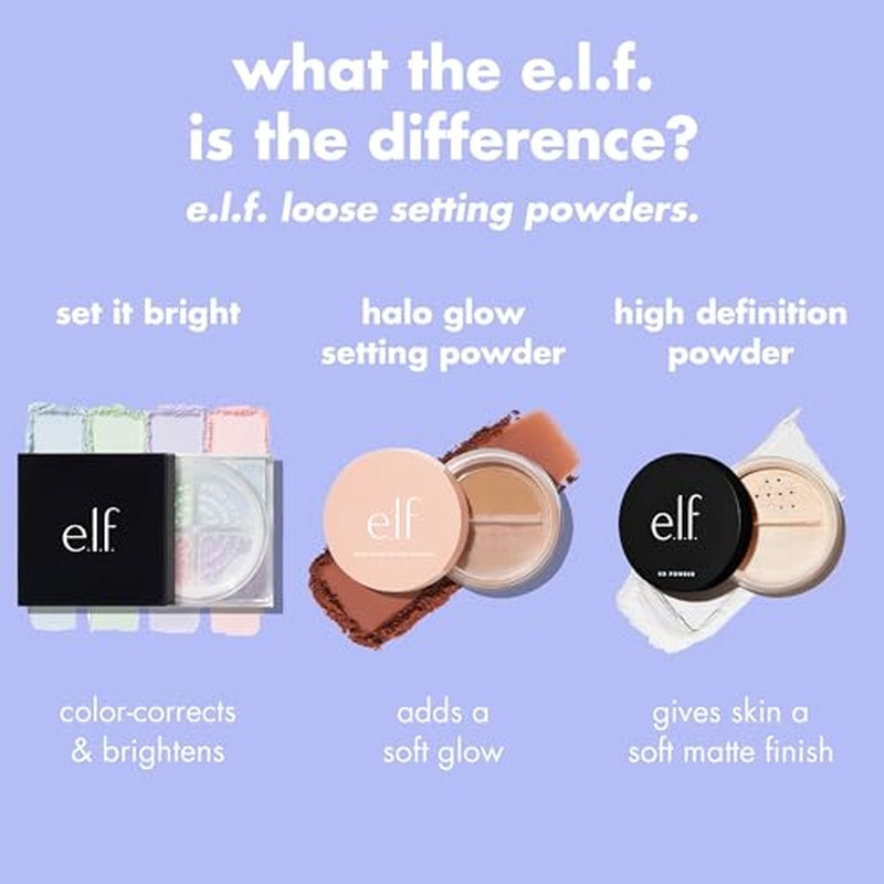 e.l.f. Set It Bright Powder Quad - Vegan Loose Setting Powder