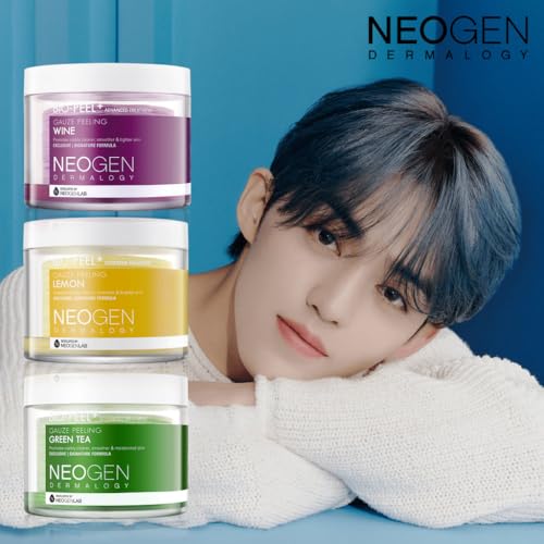 DERMALOGY by NEOGENLAB Bio-Peel Gauze Peeling Pads (Green Tea, 30 pads) - Exfoliating & Hydrating & Soothing Peeling Pad with PHA & Green Tea & Centella Asiatica - Korean Skin Care