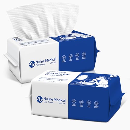 Disposable Face Towel, Biodegradable Facial Towels for Sensitive Skin, Ultra Soft Face Towelette for Women Cleansing, 7.87¡¯¡¯ x 7.87 ¡®¡¯ (2 Packs)