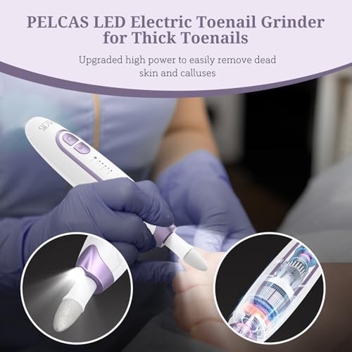 Electric Toenail Grinder & Nail Drill Kit - 5 Speeds, LED Light