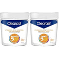 Clearasil Stubborn Acne Control 5in1 Daily Facial Cleansing Pads, with Salicylic Acid Acne Treatment Medicine, 90 Count (Pack of 2)