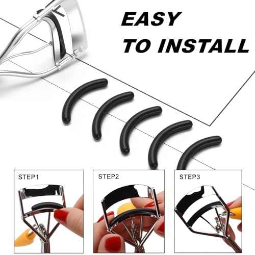 30Pack Compatible with elf Eyelash Curler Refills,Silicone Rubber Eyelash Curler Pads Compatible with elf Eye Lash Curlers,Black.