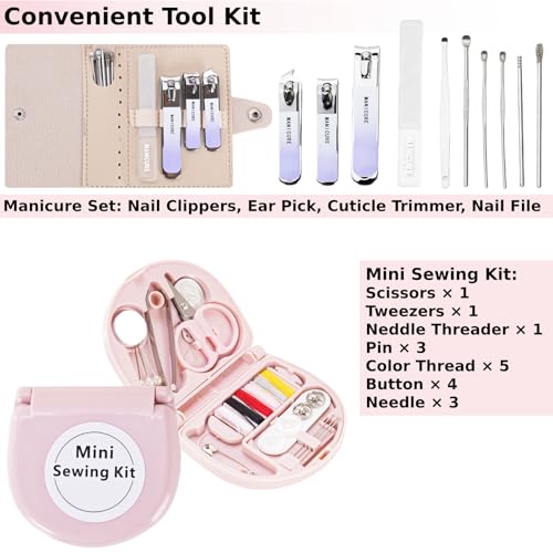 Wedding Day Emergency Kit for Bride, 39 Pc Essential Items for Brides Daily Use Women Wedding Gift, Travel Kit Personal Care Survival Set with Bride Makeup Bag - Wedding Emergency Kit Supplies