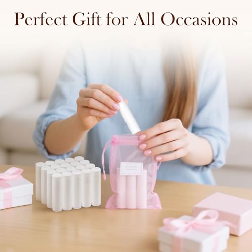 50-Pack Unlabeled Lip Balm Bulk ? Natural Shea Butter & Vitamin E, 5 Flavors ? Blank Tube Custom Labels for Party & Wedding Favors, Baby Shower & Gift Basket Filling