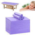 Disposable Bed Sheets for Massage Table 100 Pcs 31" x 71" Waterproof Massage Table Sheets Soft Non Woven Fabric SPA Massage Table Bed Cover Breathable for Beauty Tattoos Waxing Travel (Purple)