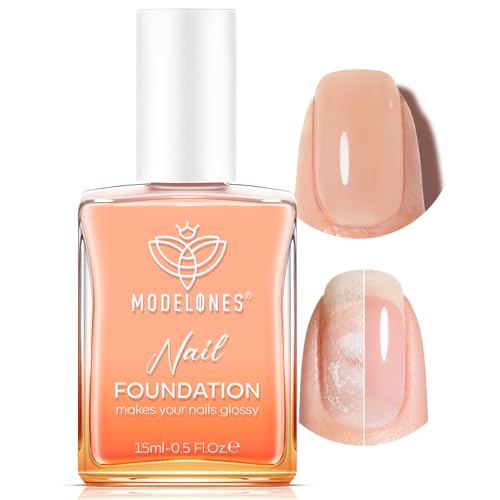 Modelones Nail Strengthener & Growth Polish - Natural Nude 15ml