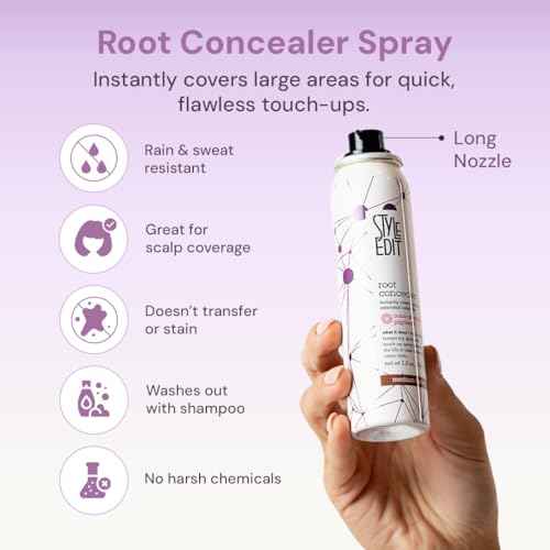 STYLE EDIT Root Concealer Touch Up Spray | Instantly Covers Grey Roots | Professional Salon Quality Cover Up Hair Products for Women |Auburn/Red 2 Ounce (Pack of 3)