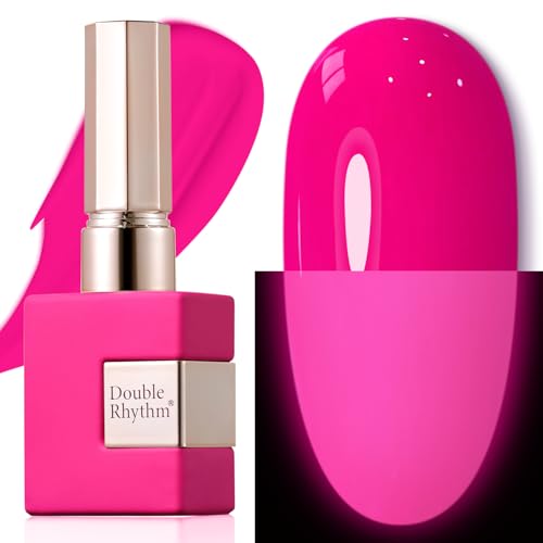Double Rhythm Neon Hot Pink Gel Nail Polish 15ML Soak Off Manicure DIY