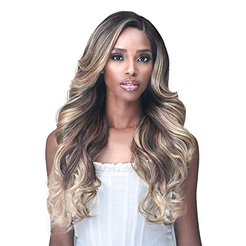 BOBBI BOSS Synthetic Hair 13x4 Deep HD Lace Wig - MLF254 JAEL, Long Curly Hair Wigs with Natural Baby Hair, Safe High Heat Styling (TTROSEMARY)
