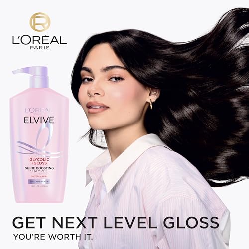 L'Oreal Paris Elvive Glycolic + Gloss Shampoo 28 Fl Oz - Shine Boosting