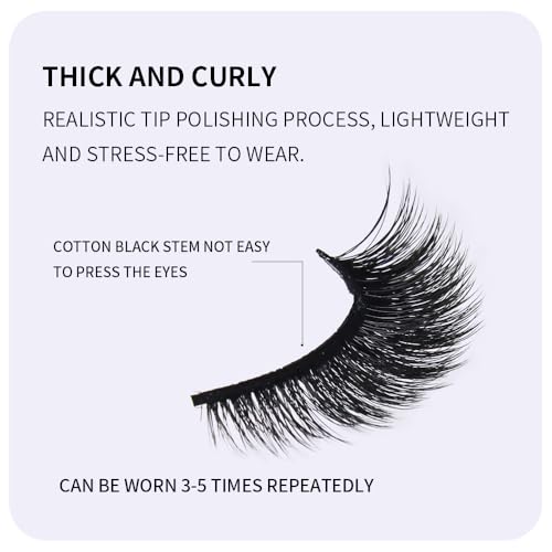 7 Pairs 3D Fluffy False Eyelashes - Soft Synthetic Mink Lashes