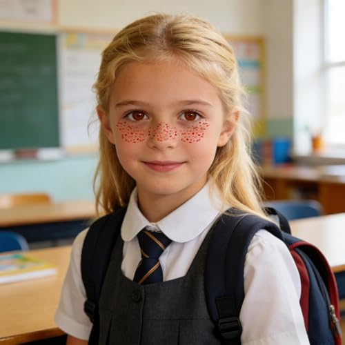 Valentine's Face Freckle Patches - 6pc Waterproof Temporary Tattoos