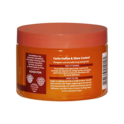 Cantu Shea Butter for Natural Hair Curling Custard, 12 Ounce