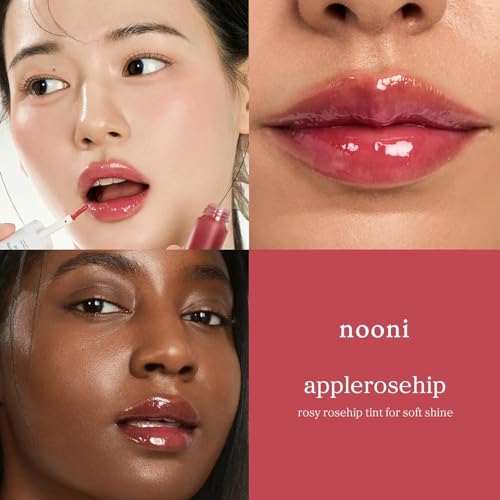 NOONI Korean Lip Oil Set - Moisturizing Gloss Stain for Dry Lips