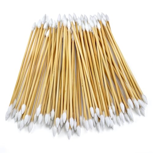 Double-Ended Gun Cleaning Swabs 6-inch Lint-Free Cotton for Firearms