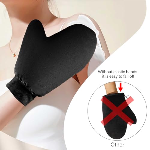 Self Tanning Mitt Applicator Kit, Self Tan Glove, Face Tan Mitt, Back Lotion Applicator, Exfoliating Glove for Self Tanner Fake Bake Tan
