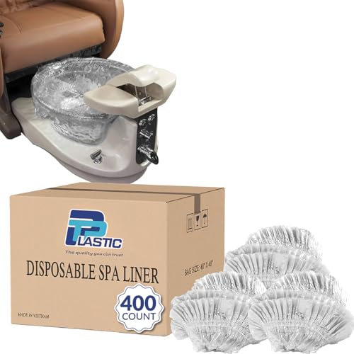 Disposable Pedicure Liners - 400 Count, Fits Most Foot Spas, Leak-Resistant