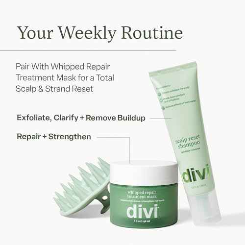 Divi Clarifying Scalp Reset Shampoo and Whipped Repair Treatment Mask Set, Deep Cleansing, Oil Control, Bond Repair, Full Size, 2 Piece Set
