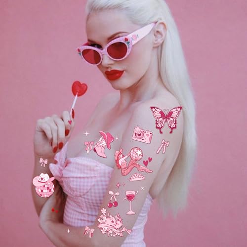 Pink Pony Club Temporary Tattoos - 2 Sheets Party Favor