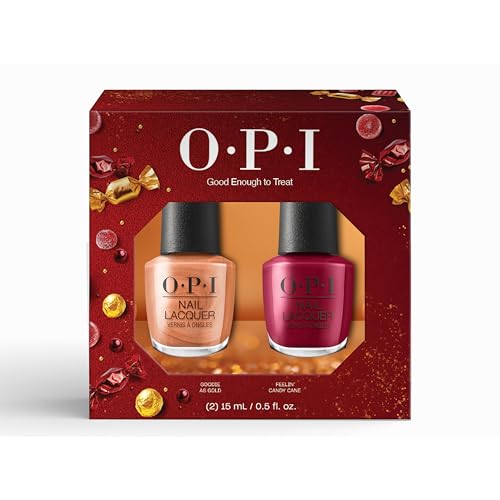 OPI Nail Lacquer Duo Pack - Goodie as Gold & Feelin' Candy Cane