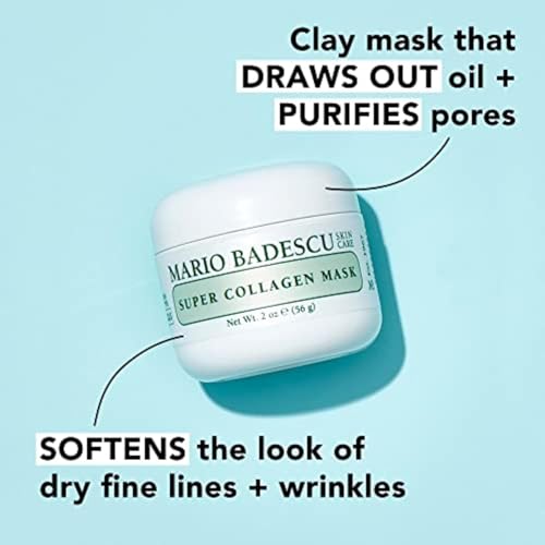 Mario Badescu Clay Face Mask for Men and Women, Pore Minimizer Skin Care Facial Mask Formulated with Nutrient-Rich Key Ingredients, Purifying and Hydrating Clay Mud for Face