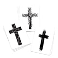 Modern Cross Temporary Tattoos - 9 Pack, 3 Designs