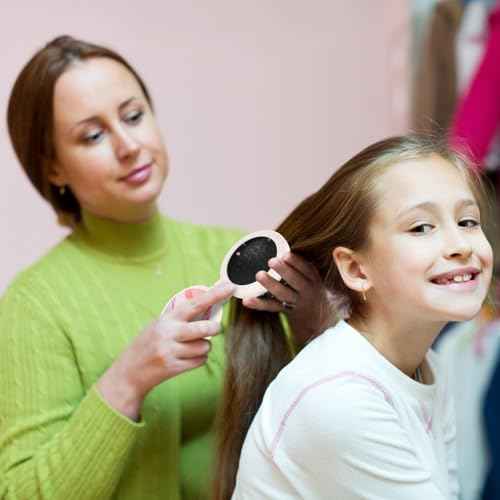 Mini Hairbrush, Collapsible Pocket Hairbrush with Mirror, Portable Hairbrush, Women Travel Small Hairbrush.Autumn Leaves