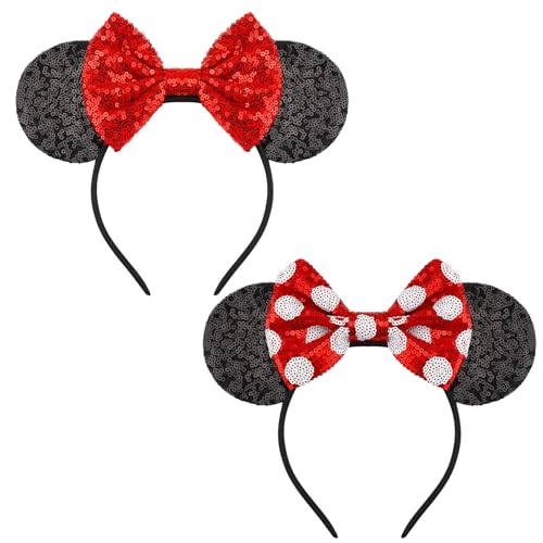 Mouse Ears Mouse Ears Headband Mini Mouse Ears Halloween Ears Stitch Ears Birthday Gifts for Women Pixar Ears Headbands for Birthday Party Christmas Stitch Ears Christmas Gift for Women