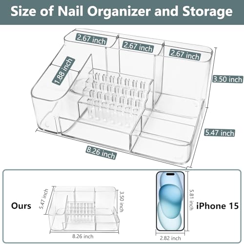 28-Hole Acrylic Nail Drill Bit Holder - Professional Organizer
