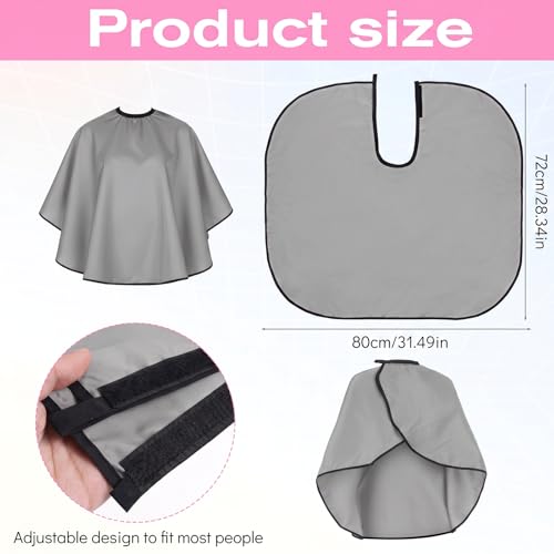 Waterproof Hair Coloring Cape for Salons and Stylists - Grey, 31x28 Inches