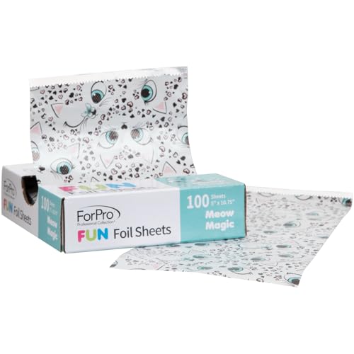 ForPro 5" Fun Meow Magic Aluminum Foil Sheets - 100 Count