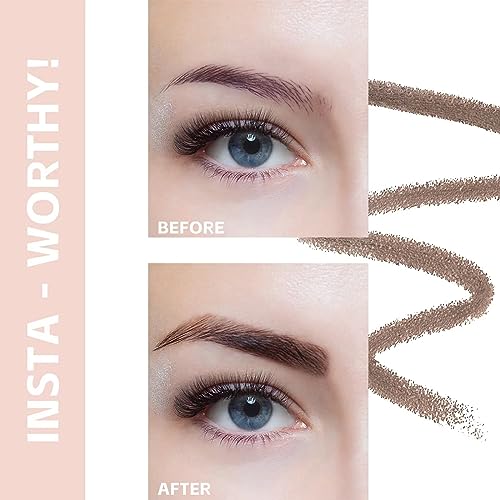 LAVONE Eyebrow Pencil 2 Pack - Waterproof Brow Pencil with Triangular Tip