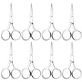 8 Pack Precision Grooming Scissors for Nose, Eyebrows & Ear Hair Trimming